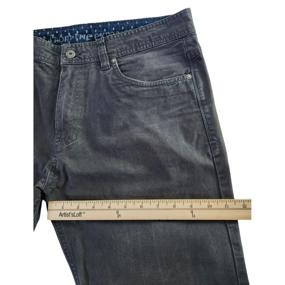 Prana Slim Fit Jeans Men's 34x32* (Fits 35x31) Gray Stretch Denim Organic Cotton